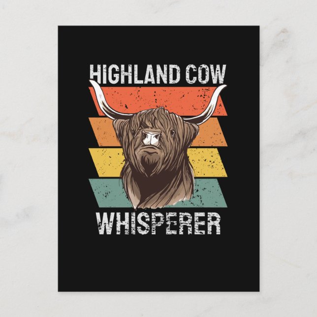 Postal Highland Cow Whisperer (Anverso)