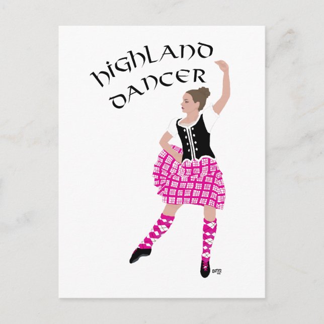 Postal Highland Dancer Pink (Anverso)