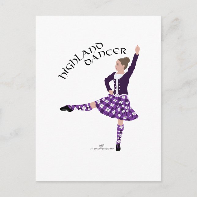 Postal Highland Dancer Purple (Anverso)