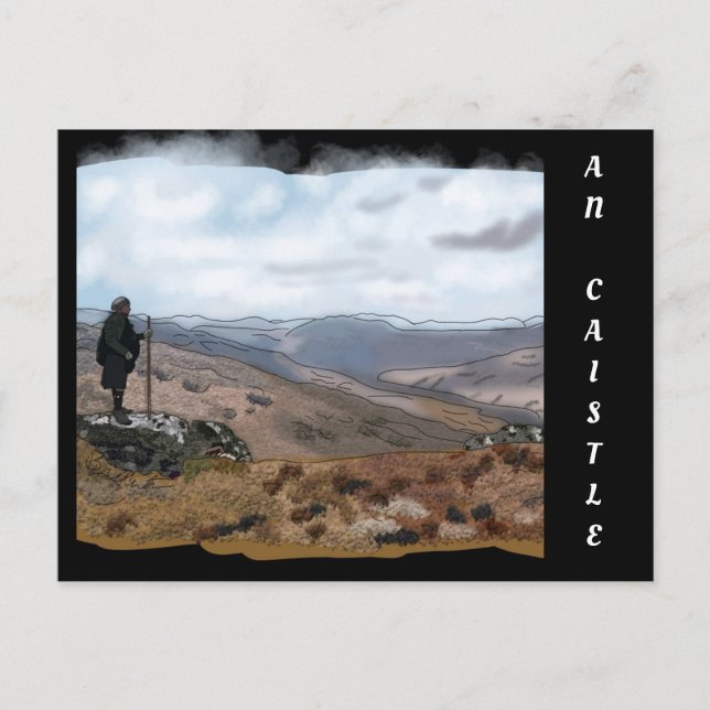 Postal Highlander en An Caistel, Escocia (Anverso)