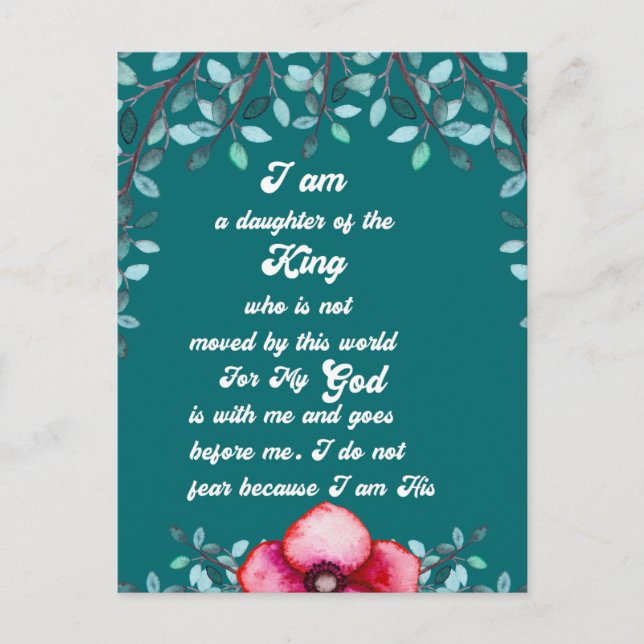 Postal Hija Cristiana Del Rey Cristiano  (Anverso)