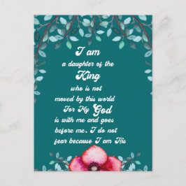 Postal Hija Cristiana Del Rey Cristiano 