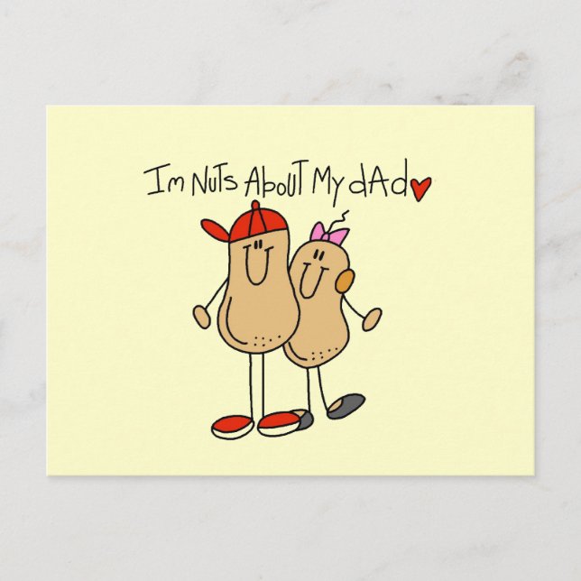 Postal Hija - Nueces por las camisetas y regalos de mi pa (Anverso)