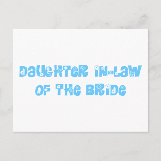 Postal Hija suegra de la novia (Anverso)