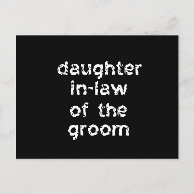 Postal Hija suegra del Groom (Anverso)