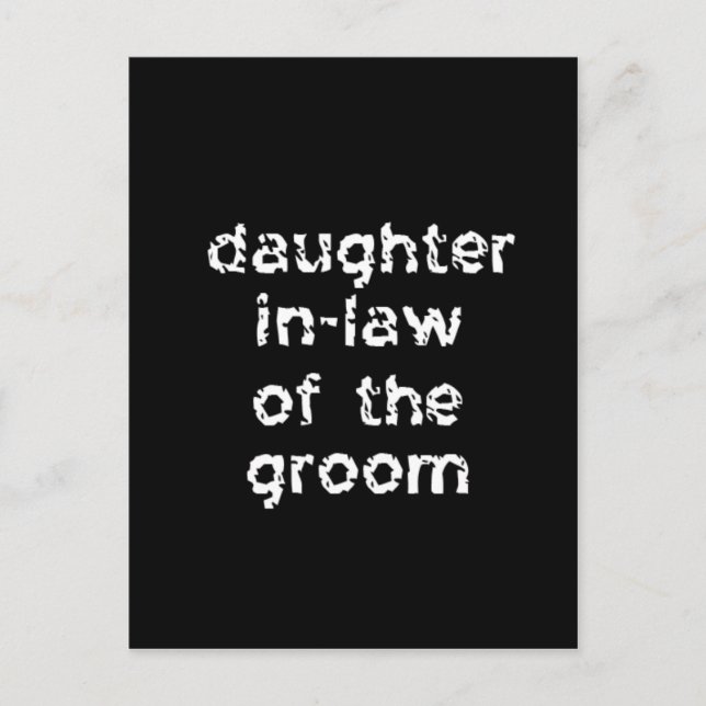 Postal Hija suegra del Groom (Anverso)