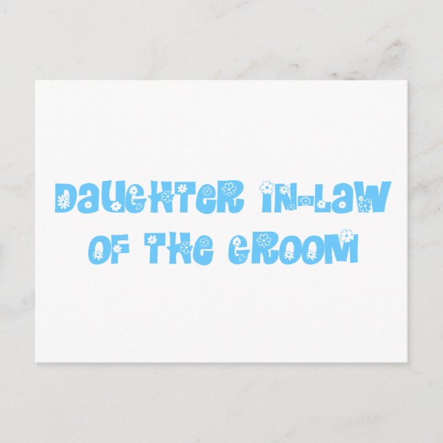 Postal Hija suegra del Groom (Anverso)