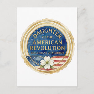 Postal Hijas de la Revolución Americana patriota EE. UU.
