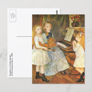 Postal Hijas de Mendes de Catulle por Pierre Renoir