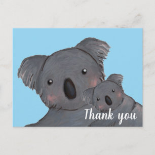 Postal Hijo bebé gracias koala azul