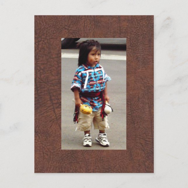 Postal Hijo nativo americano de Amanda (Anverso)