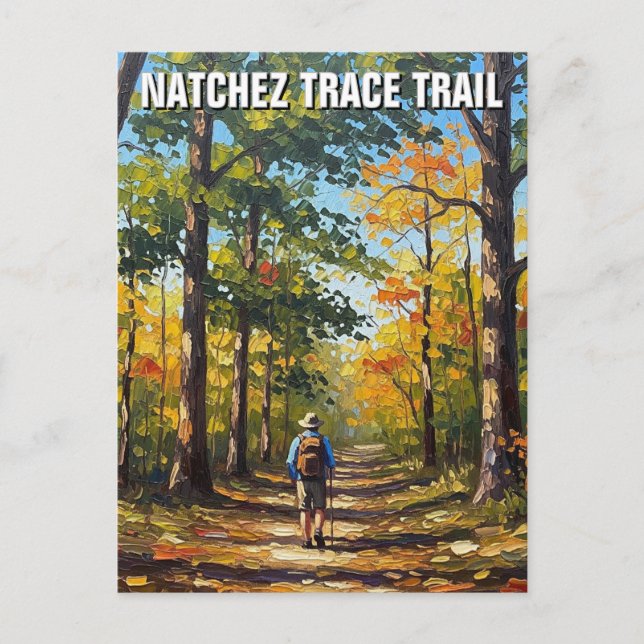 Postal Hiker sobre el sendero Natchez Trace (Anverso)