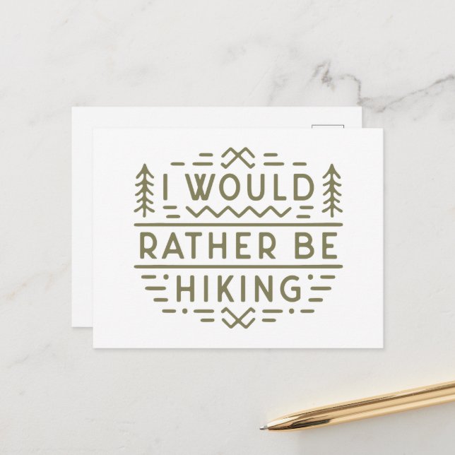 Postal Hiking funny quotes outdoorsy vintage aesthetic (Anverso/Reverso In Situ)