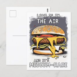 Postal Hilarious BURGER Cita Vintage Retro Ilustracion