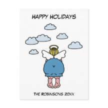 Hilarious Chubby Angel Humor Felices Fiestas X-Mas