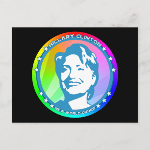Postal hillary clinton, arcoiris.