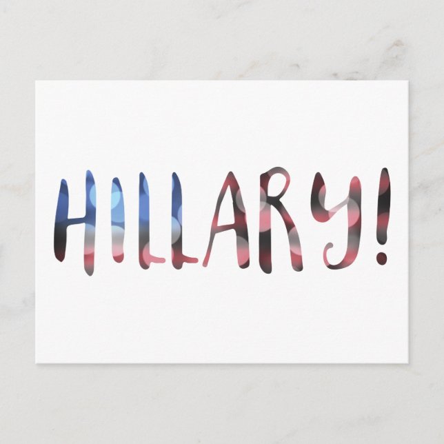 Postal Hillary Clinton bokeh (Anverso)