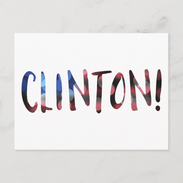 Postal Hillary Clinton bokeh (Anverso)