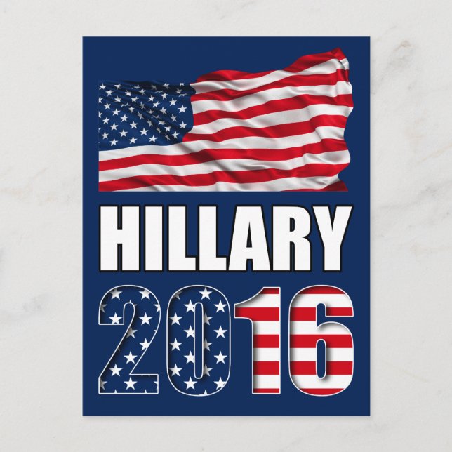 Postal Hillary Clinton para la postcarta presidencial 201 (Anverso)