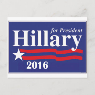 Postal Hillary Clinton para la presidencia 2016