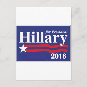 Postal Hillary Clinton para la presidencia 2016
