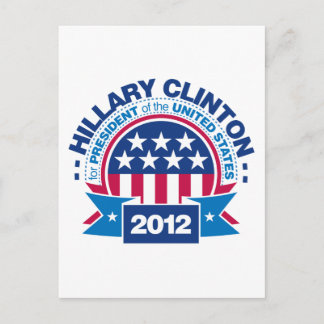 Postal Hillary Clinton por la presidencia en 2012