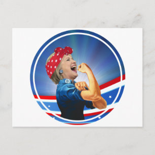 Postal Hillary Clinton Primera mujer nominada a la presid