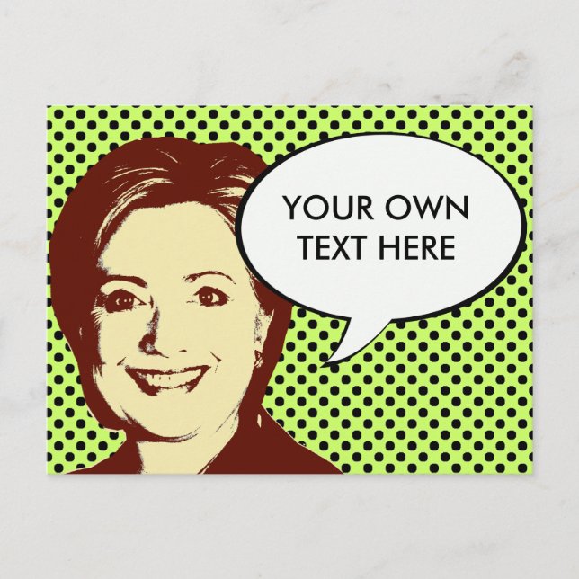 POSTAL HILLARY CLINTON TALLE BUBBLE (Anverso)