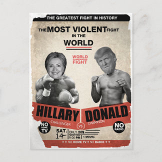 Postal Hillary Clinton vs Donald Trump en la elección