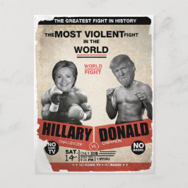 Postal Hillary Clinton vs Donald Trump en la elección