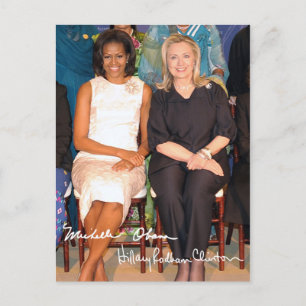 Postal Hillary Clinton y Michele Obama
