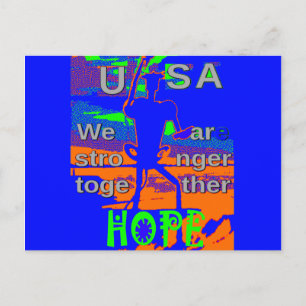 Postal Hillary Hope De EEUU Somos Más Fuertes Juntos
