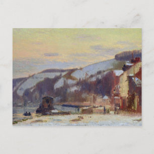 Postal Hillside en Croisset bajo la nieve