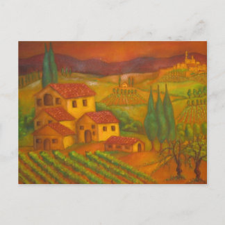 Postal Hilltown en Chianti, Italia