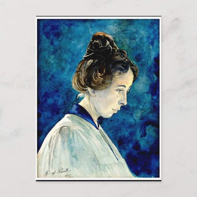 Postal Hilma af Klint - Autorretrato, 1920  (Anverso)
