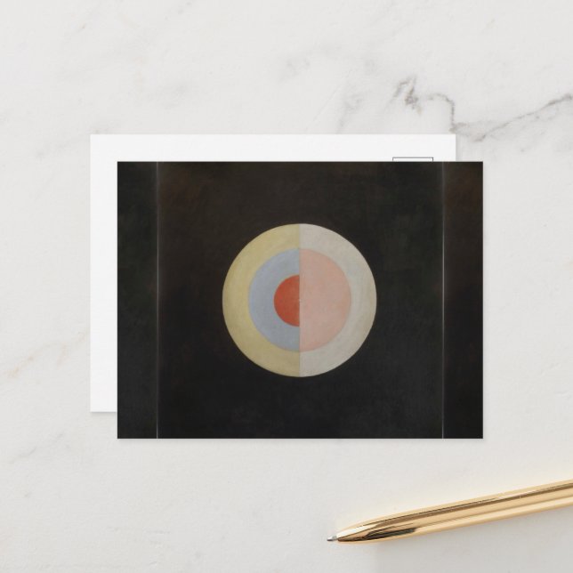 Postal Hilma Af Klint, El Cisne No. 16, Arte Resumen (Anverso/Reverso In Situ)