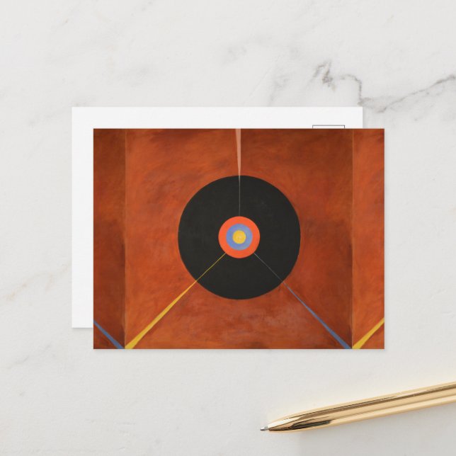 Postal Hilma Af Klint, El Cisne No. 18, Arte Resumen (Anverso/Reverso In Situ)