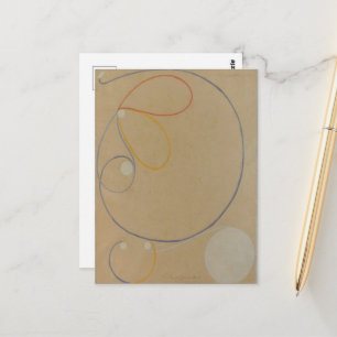 Postal Hilma Af Klint, Estrella de siete puntas nº 7, Art