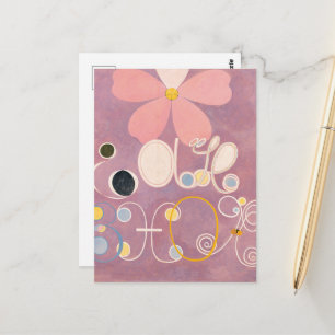 Postal Hilma Af Klint, Los diez más grandes No5, Arte abs
