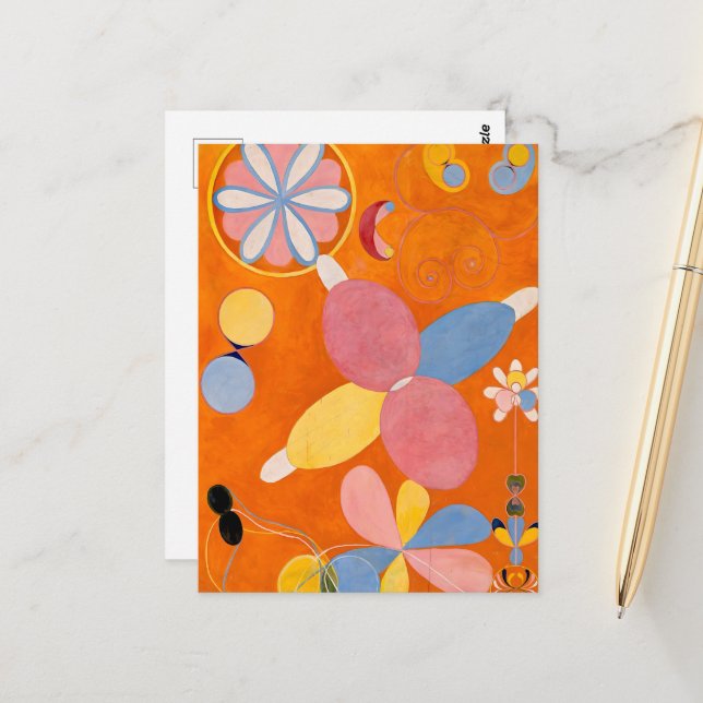 Postal Hilma af Klint - Los Diez Más Grandes, No. 4, Juve (Anverso/Reverso In Situ)