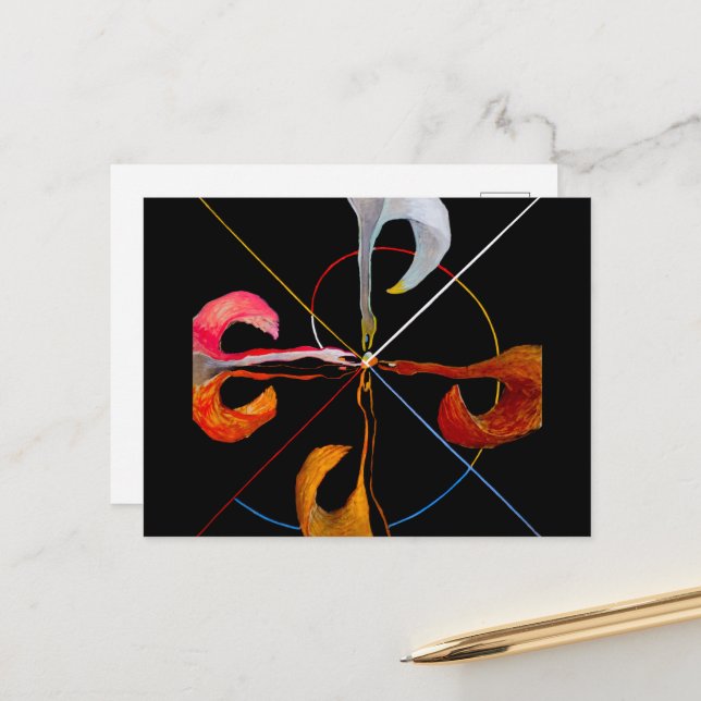 Postal Hilma af Klint - The Swan No. 7 (Anverso/Reverso In Situ)