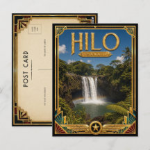 Hilo Hawái Arte Deco Vintage Edad Dorada