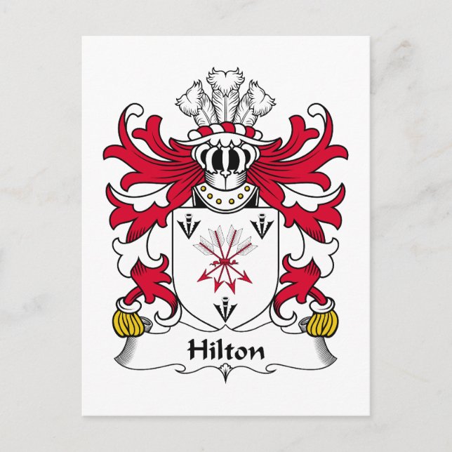 Postal Hilton Family Crest (Anverso)