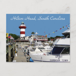 Postal Hilton Head, SC Harbour Town Lighthouse Postcard