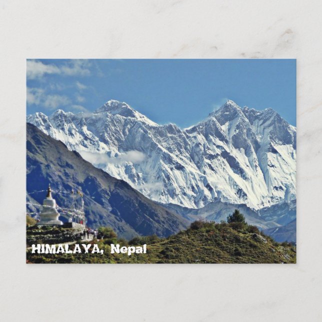 Postal HIMALAYA - Una de las mil visitas de NEPAL (Anverso)
