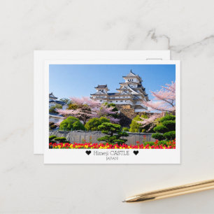Postal Himeji Castle personalizado de primavera