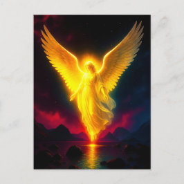 Postal Himmlischer Wächter im goldenen Licht