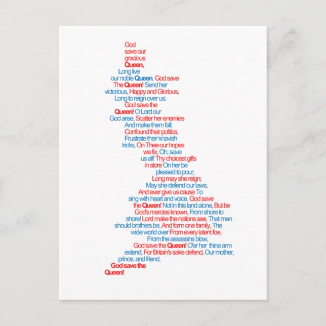 Postal Himno nacional (Anverso)