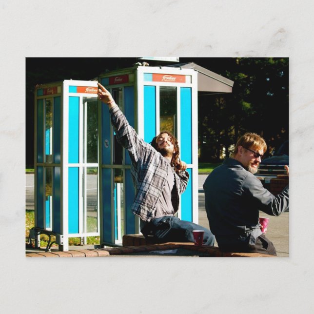 Postal Hinchas de la cabina telefónica (Anverso)