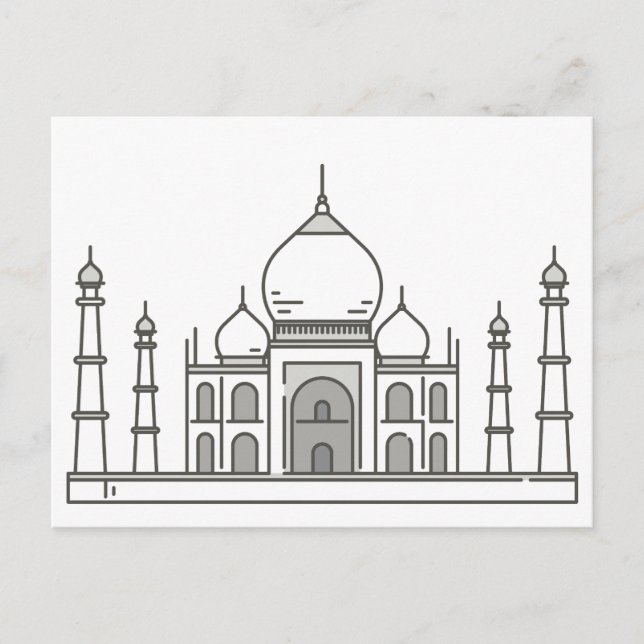 Postal Hinchas del mundo del Taj Mahal (Anverso)